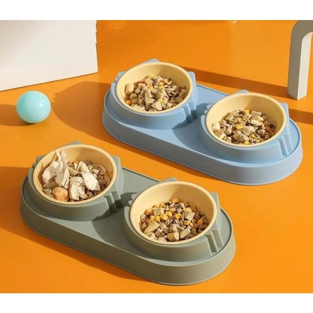 İkili Plastik Mama Kabı