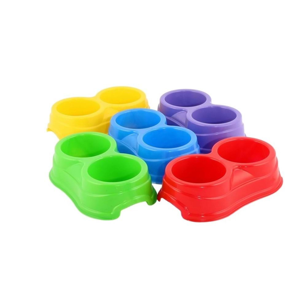 Plastik İkili Büyük Mama Kabı 34*19*8.5 cm