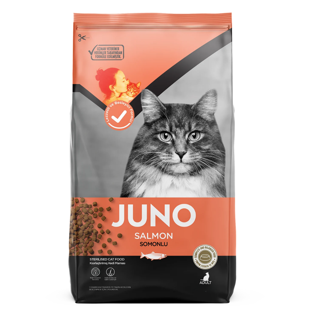 Juno Balıklı ve Pirinçli Kısırlaştırılmış Kedi 15 Kg