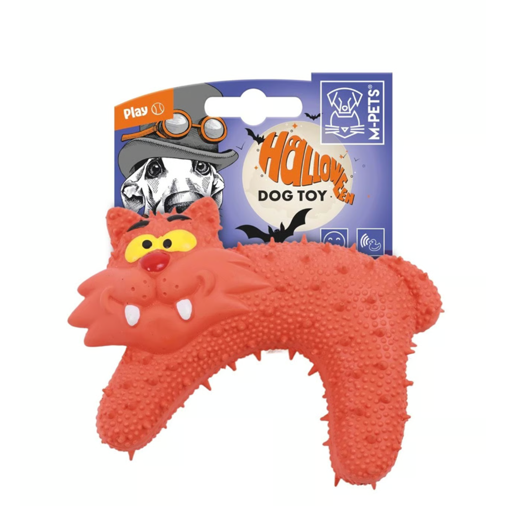 M-Pets Halloween Orange Cat Köpek Oyuncağı 14x10cm