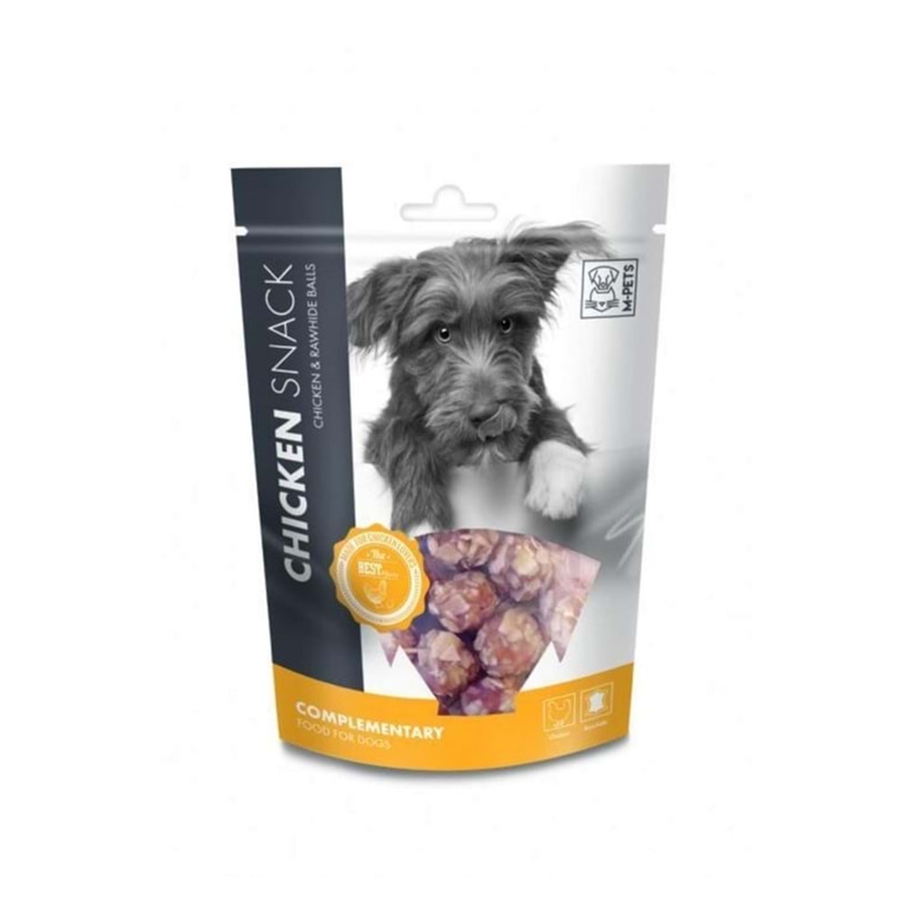 M-Pets Chicken & Rawhide Balls Köpek Ödülü 80 gr