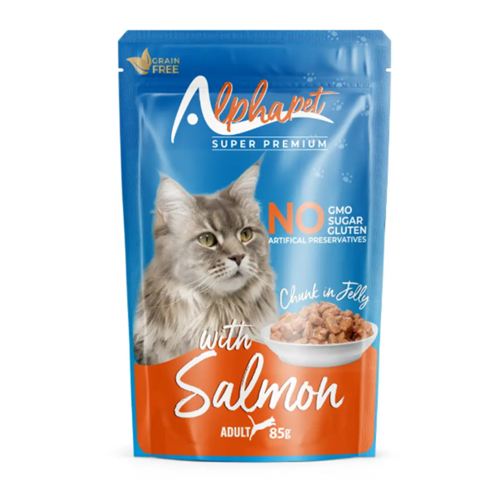 Alpha Pet Somonlu Jöleli Yetişkin Kedi Pouch 85 Gr 24'lü