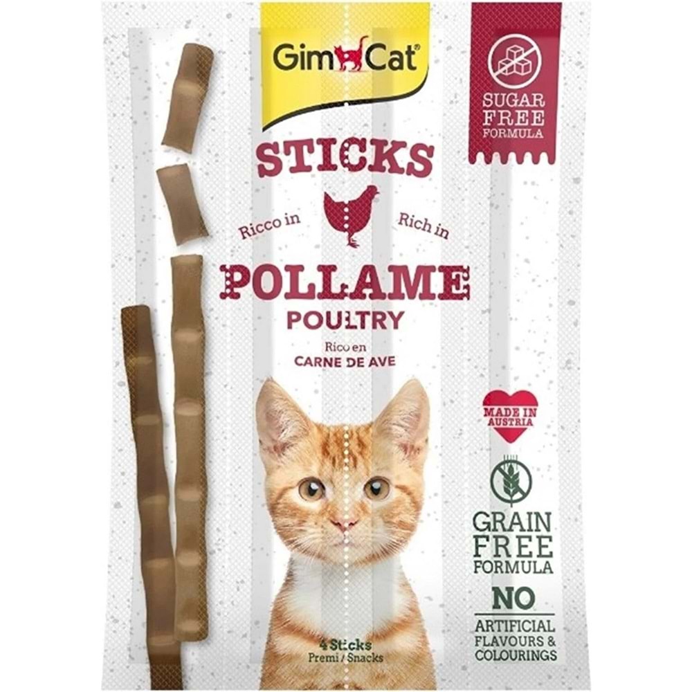GimCat Kümes Hayvanlı Kedi Sticks 4x20 Gr
