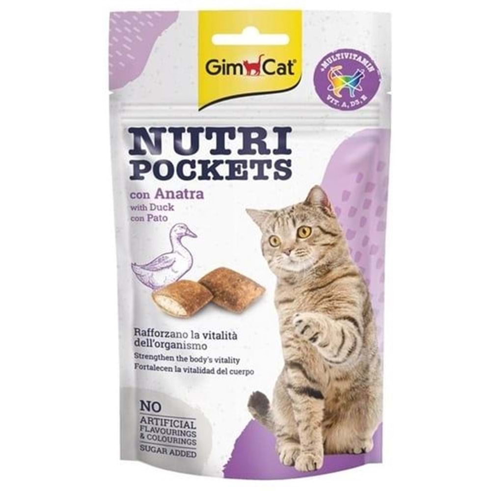 GimCat Nutri Pockets Ördekli Kedi Ödülü 60 Gr