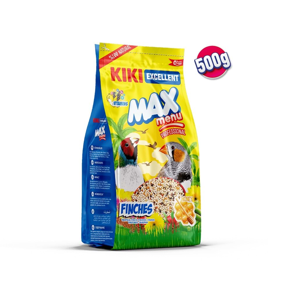 Kiki Excellent Kuş Max Menu Finches Tropikal Finç Yemi 500gr 12li