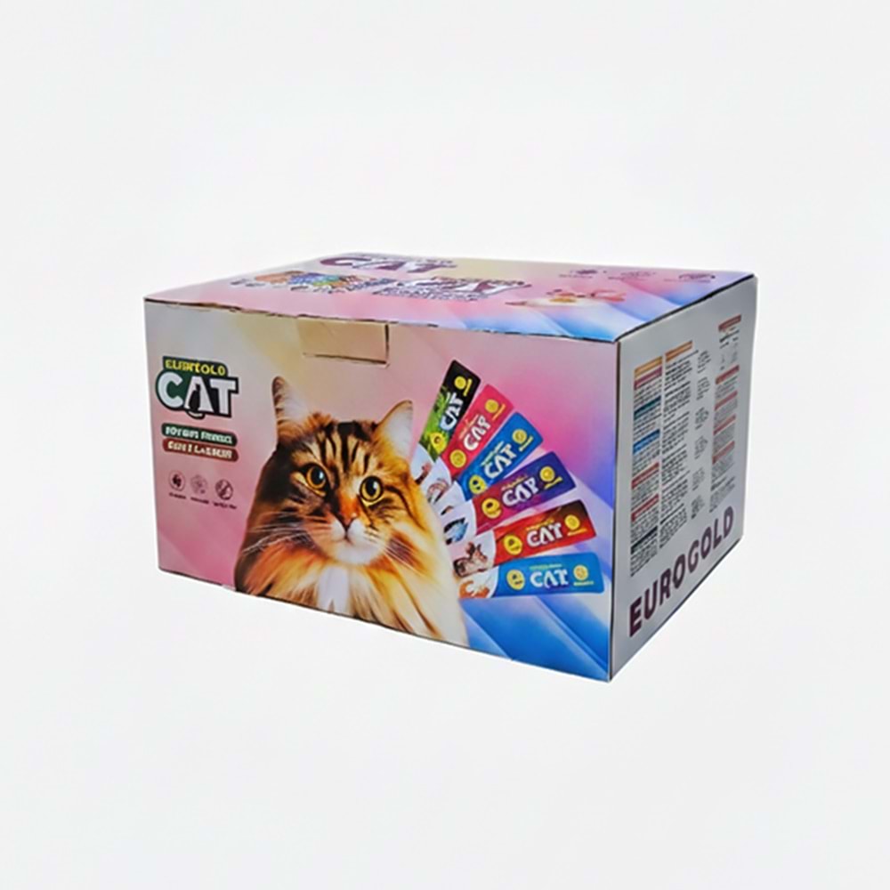 EuroGold Cat Sıvı Kedi Ödülü Karışık 6 Çeşit 180x15Gr