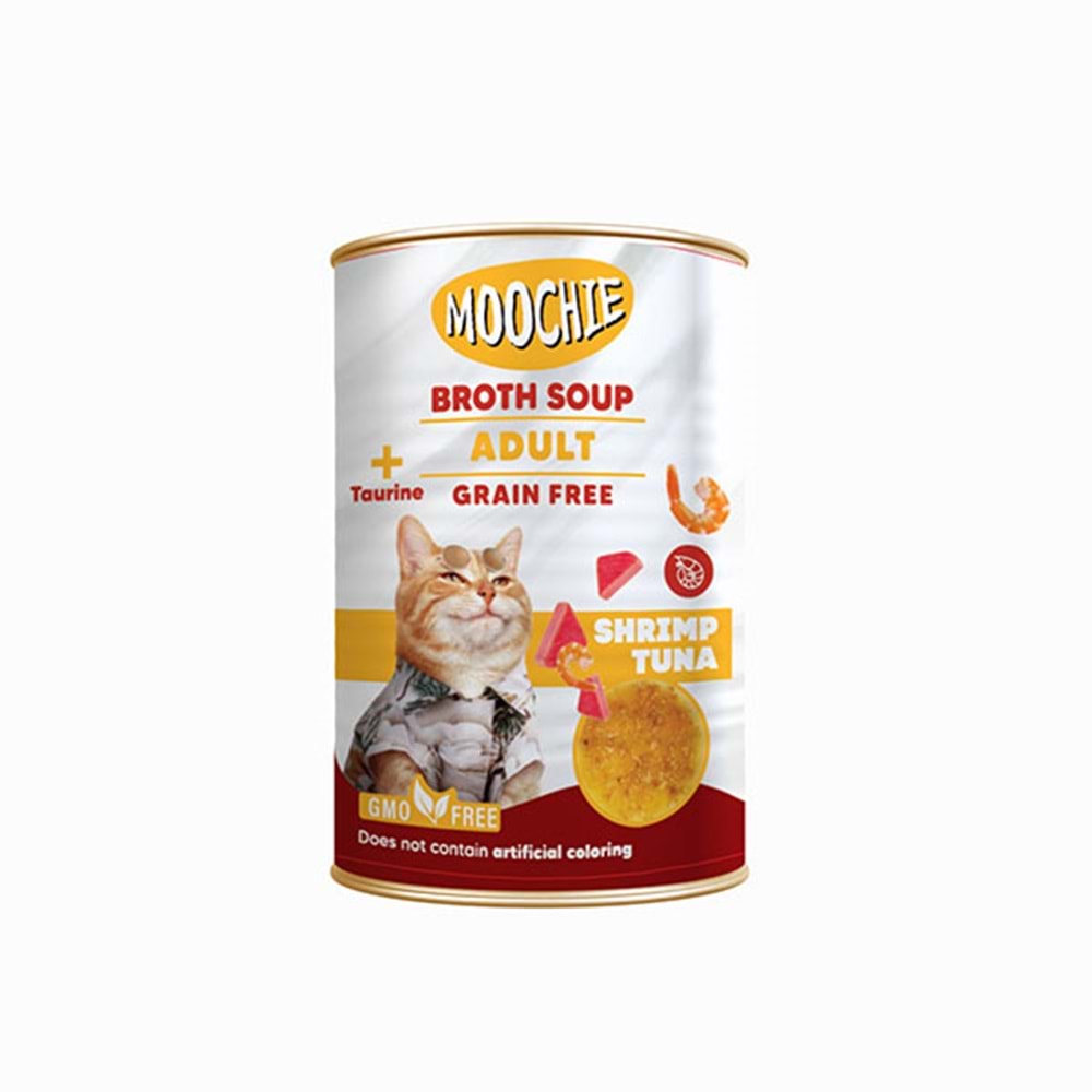 Moochie Et Suyu Çorba Karides Ton Balıklı Yetişkin Kedi 135 Ml