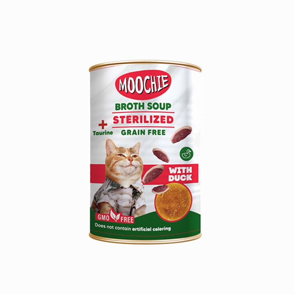 Moochie Et Suyu Çorba Ördekli Kısır Kedi 135 Ml Moochie Et Suyu Çorba Ördekli Kısır Kedi 135 Ml