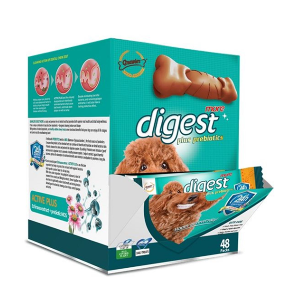 Gnawlers Digest Prebiyotik Destekli Köpek Ödül Maması 15gr 7.5cm 48li