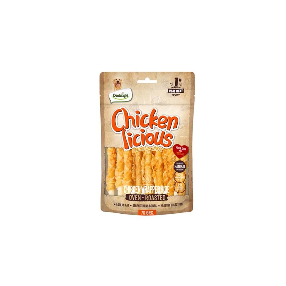 Dentalight Chickenlicious Tavuk Sargılı Burgu 70 Gr