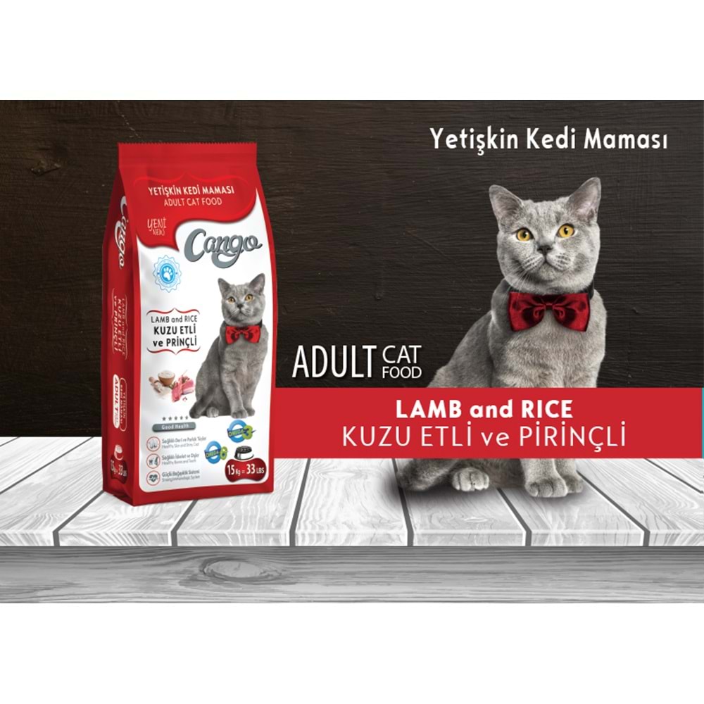 Cango Yetişkin Kedi Maması Kuzu Etli 15 Kg
