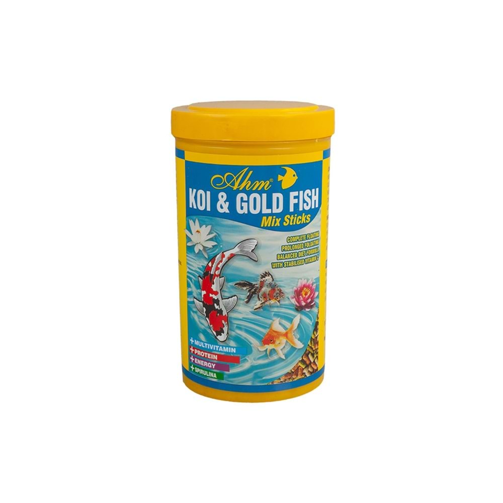 Ahm Koi Gold Fish Mix Pond Sticks 1000 Ml