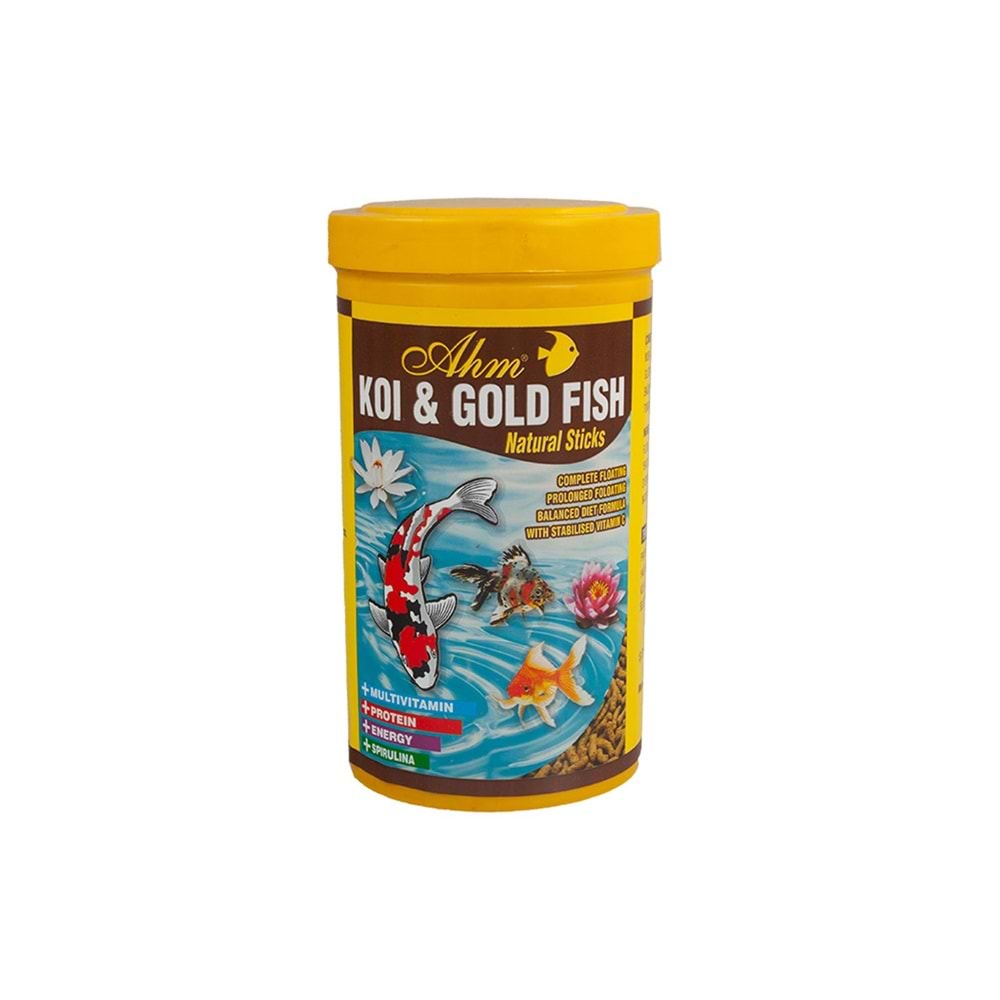 Ahm Koi Gold Fish Natural Pond Sticks 1000 Ml