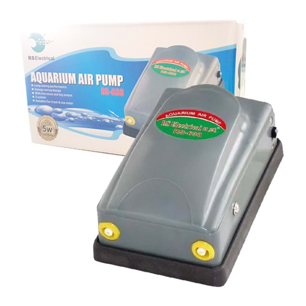 Risheng Hava Motoru Çift Çıkışlı 3,5 Lt/min 5w