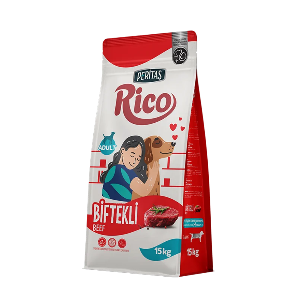 Rico Biftekli Yetişkin Köpek Maması 15 Kg
