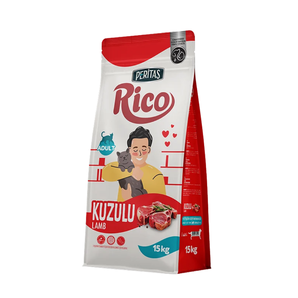 Rico Kuzu Etli Yetişkin Kedi Maması 15 Kg