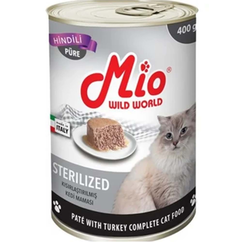 Mio Hindili Sterilised Kedi Konservesi 400 gr 24lü (püre)
