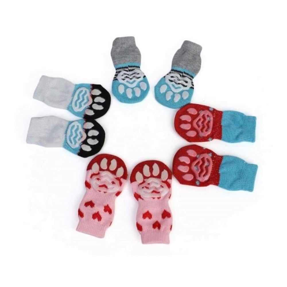 Ally Paws Köpekler için Kaymaz Tabanlı Çorap (4) Medium