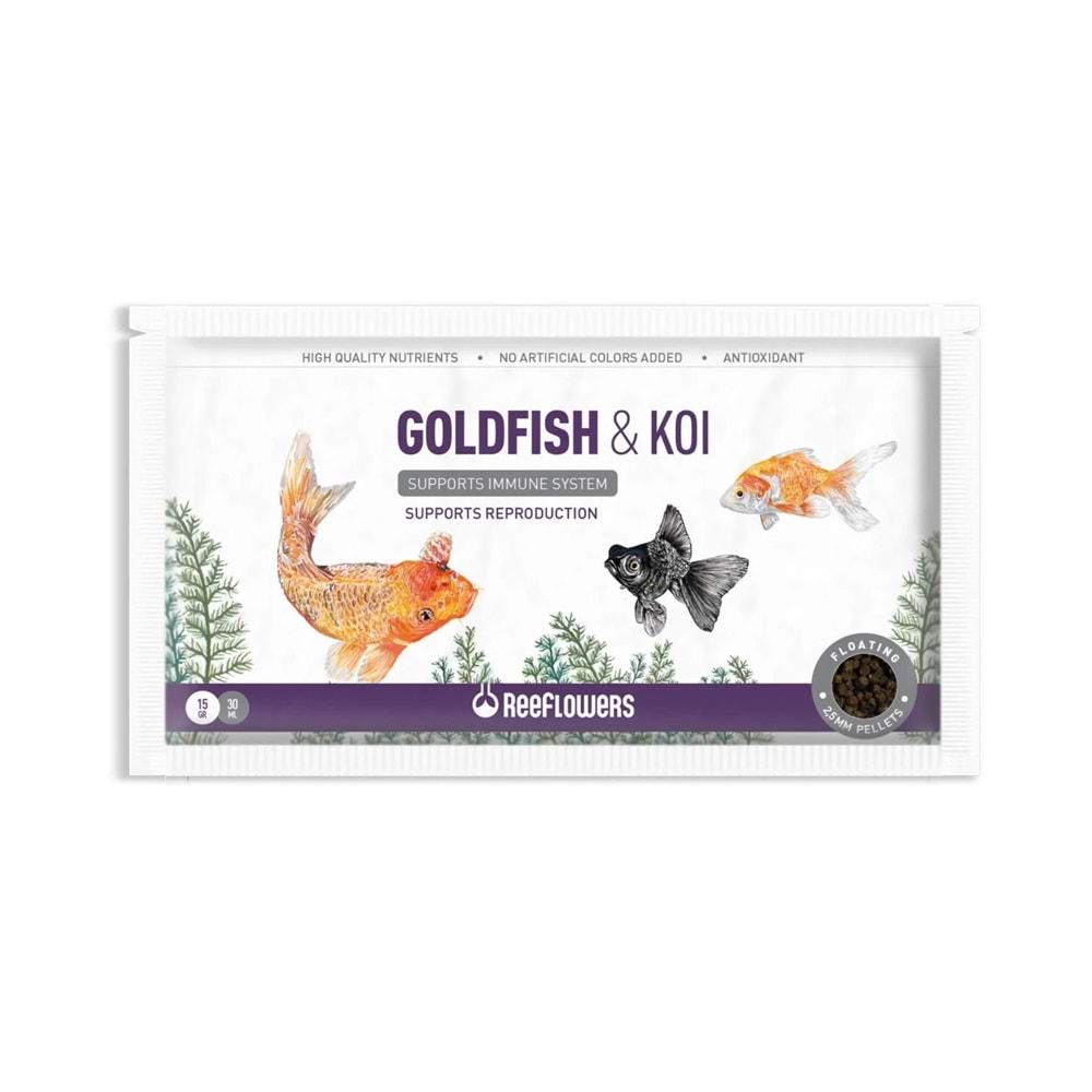 Reeflowers Goldfish & Koi Pellet Balık Yemi 2,5mm 15 Gr