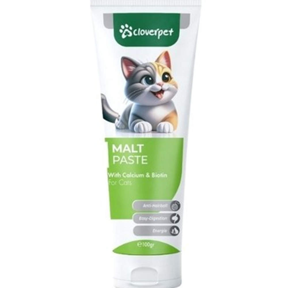 Clover Kalsiyum & Biyotinli Kedi Malt Paste 100 Gr