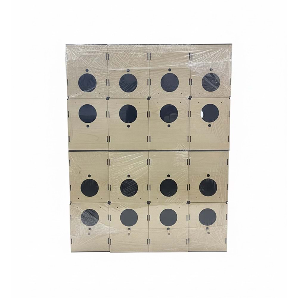 Muhabbet Yuvası Lazer Kesim Akçaağaç 8li