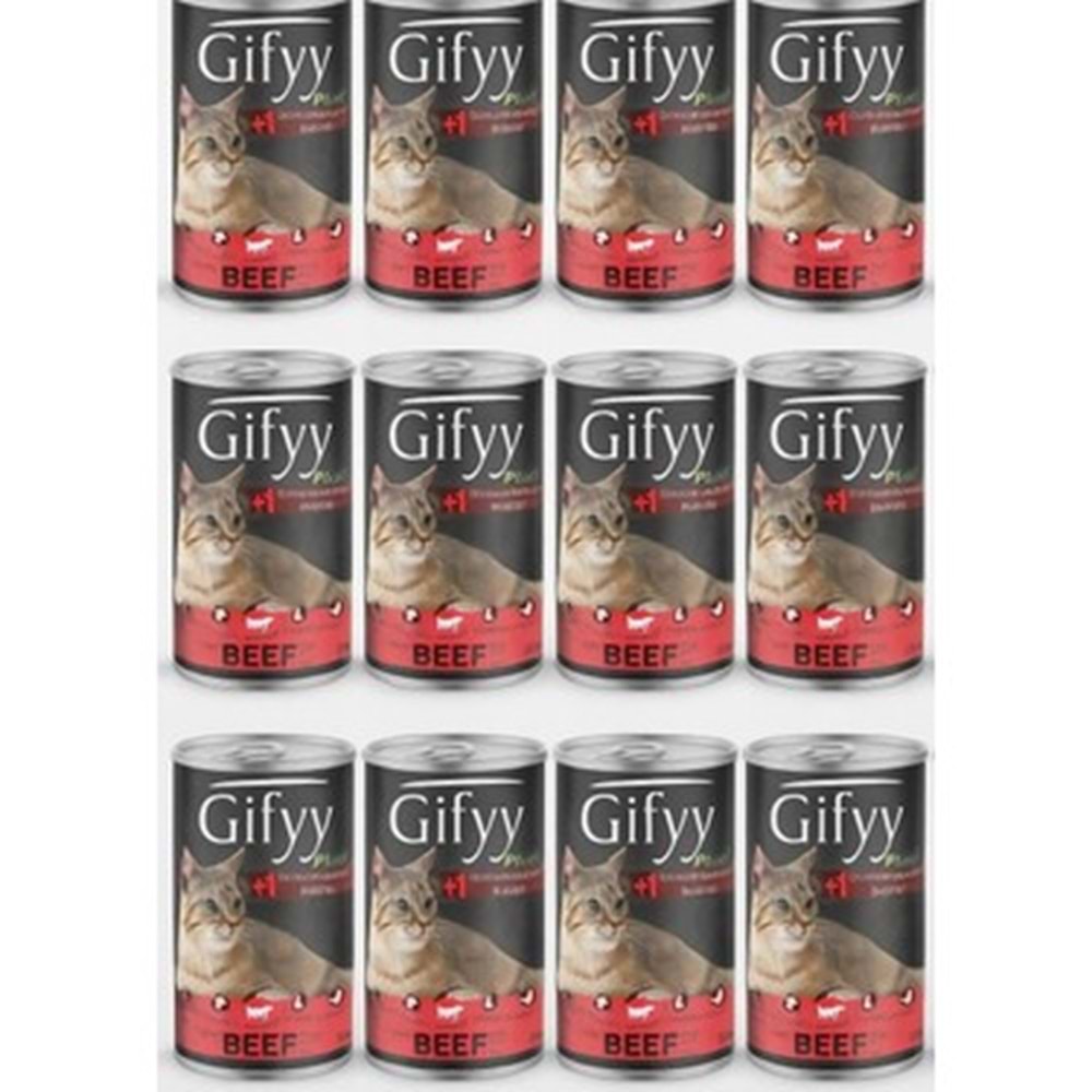 Gifyy Biftekli Kedi Konservesi 400 Gr x 12li