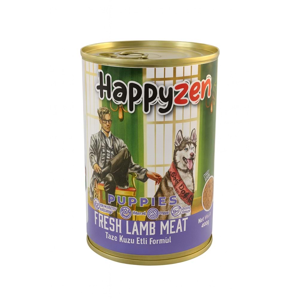 Happyzen Kuzulu Yavru Köpek Konservesi 400 Gr x 20 Adet