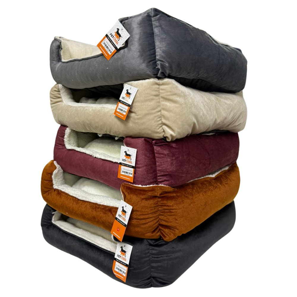 Pet Steel Kare Peluş Yatak 48x60 cm