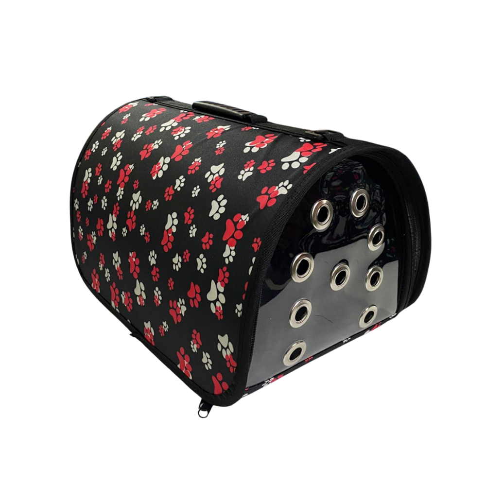 Dijital Kırmızı Beyaz Pati Baskılı Kapalı Çanta