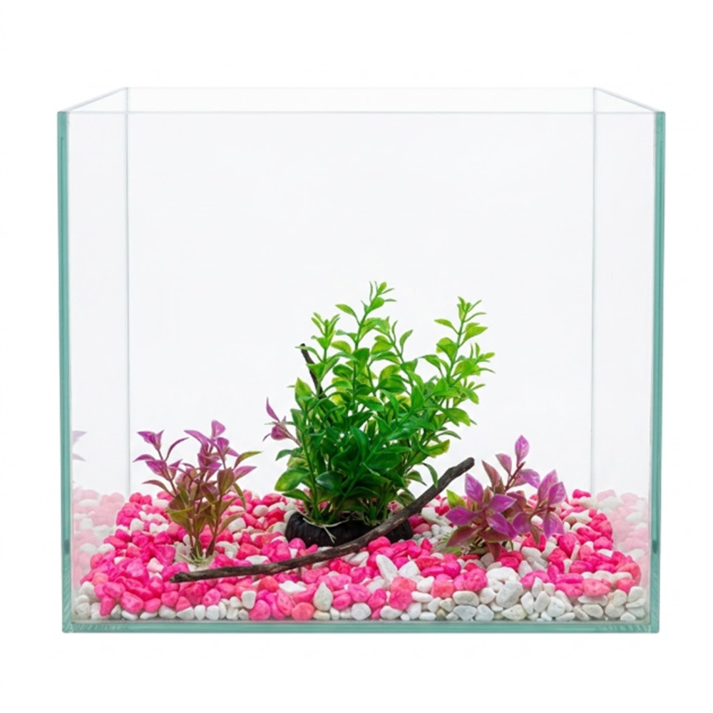 Hazır Dekorlu Mini Akvaryum 30x35x30