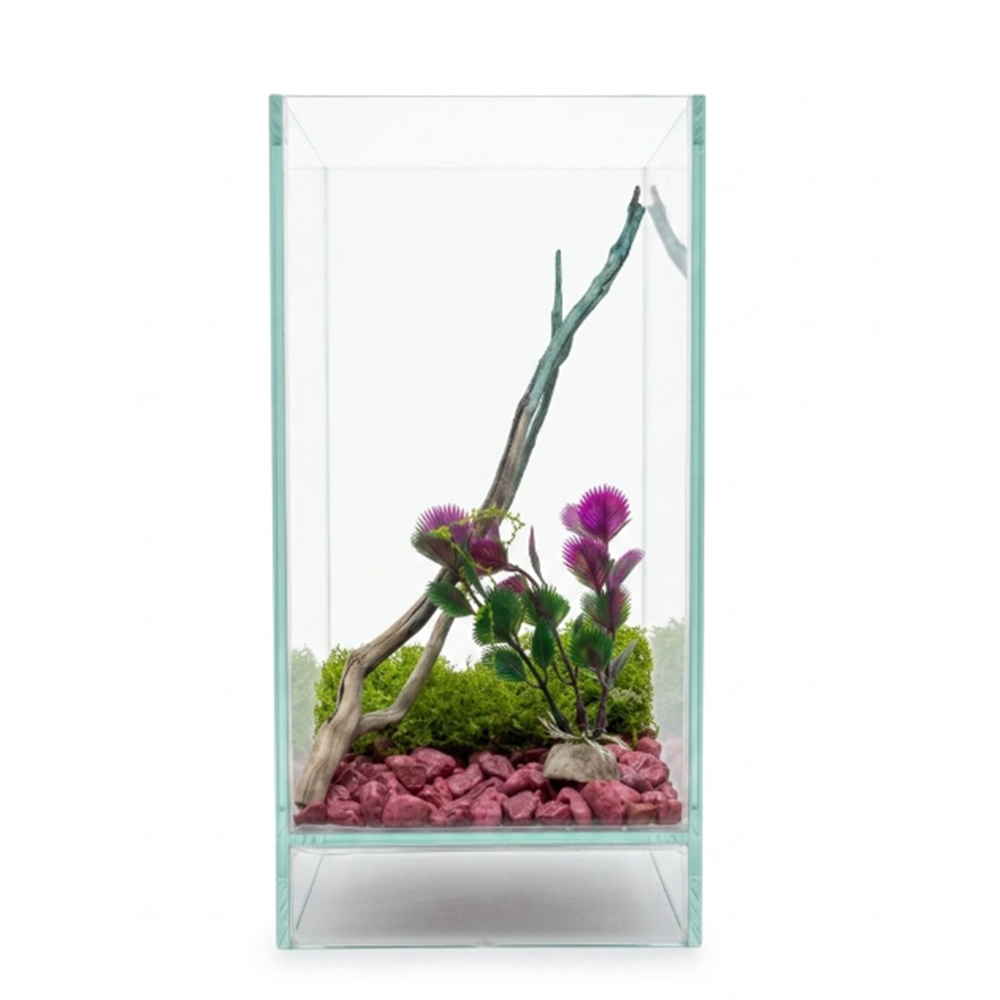 Hazır Dekorlu Mini Akvaryum 15x30x15