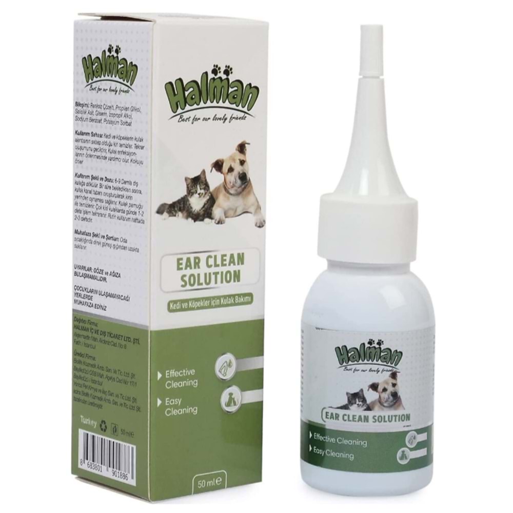 Kedi ve Köpek Kulak Bakım Ürünü 50 Ml
