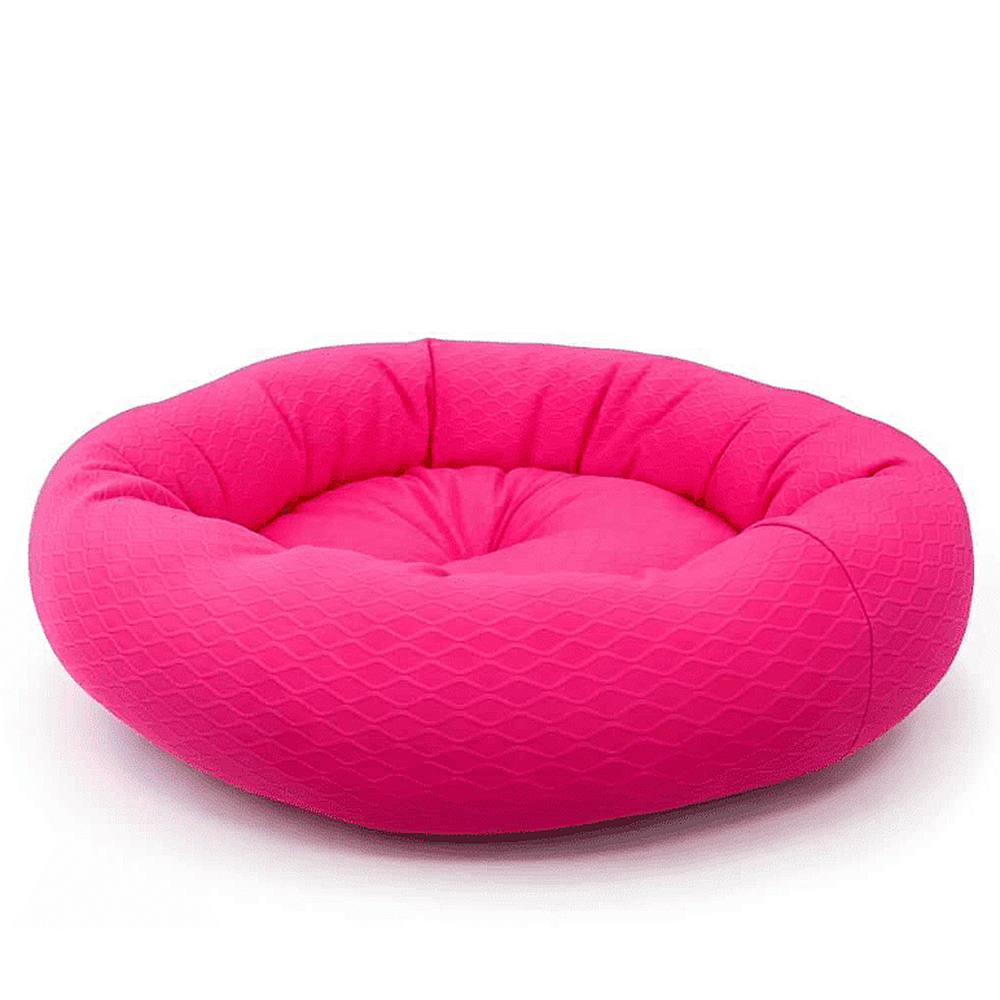 Simit Yatak Eko Silikon Elyaf Neon Pembe