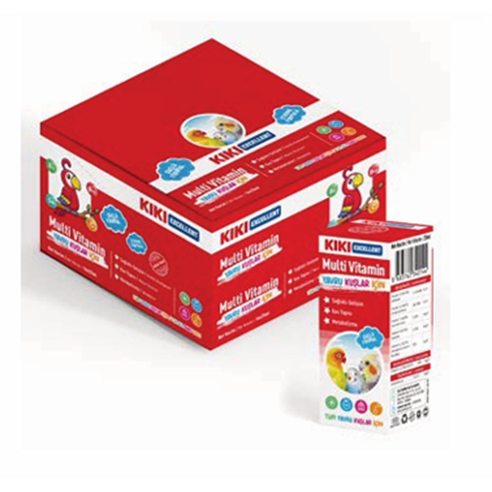 Kiki Excellent Yavru Kuşlar için Multivitamin 25 Ml