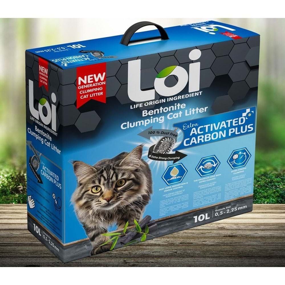 Loi Extra Aktif Karbonlu Plus Kedi Kumu 10 Lt.