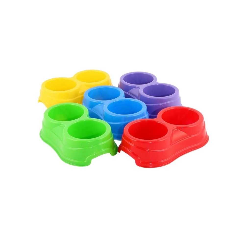 Plastik İkili Orta Mama Kabı 28*17*7.5 cm