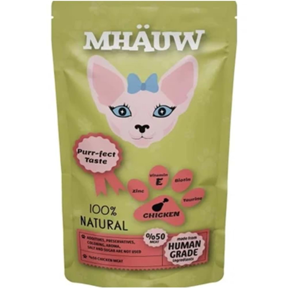 Mhauw Tavuklu Kedi Pouch 80 Gr x 30 Adet