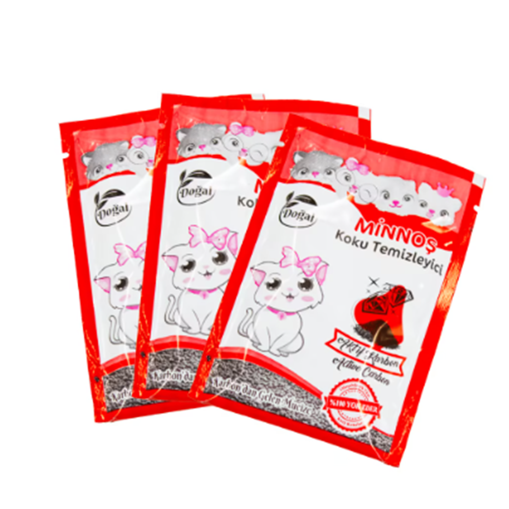 Minnoş Kedi Kumu Koku Giderici Aktif Karbon 25 Gr 20li