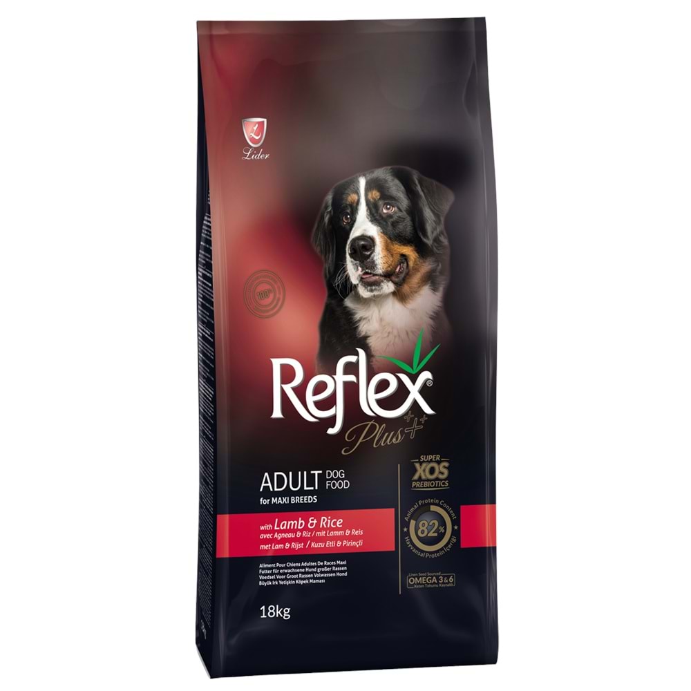 Reflex Plus Kuzu Etli Büyük Irk Köpek Maması 18 Kg
