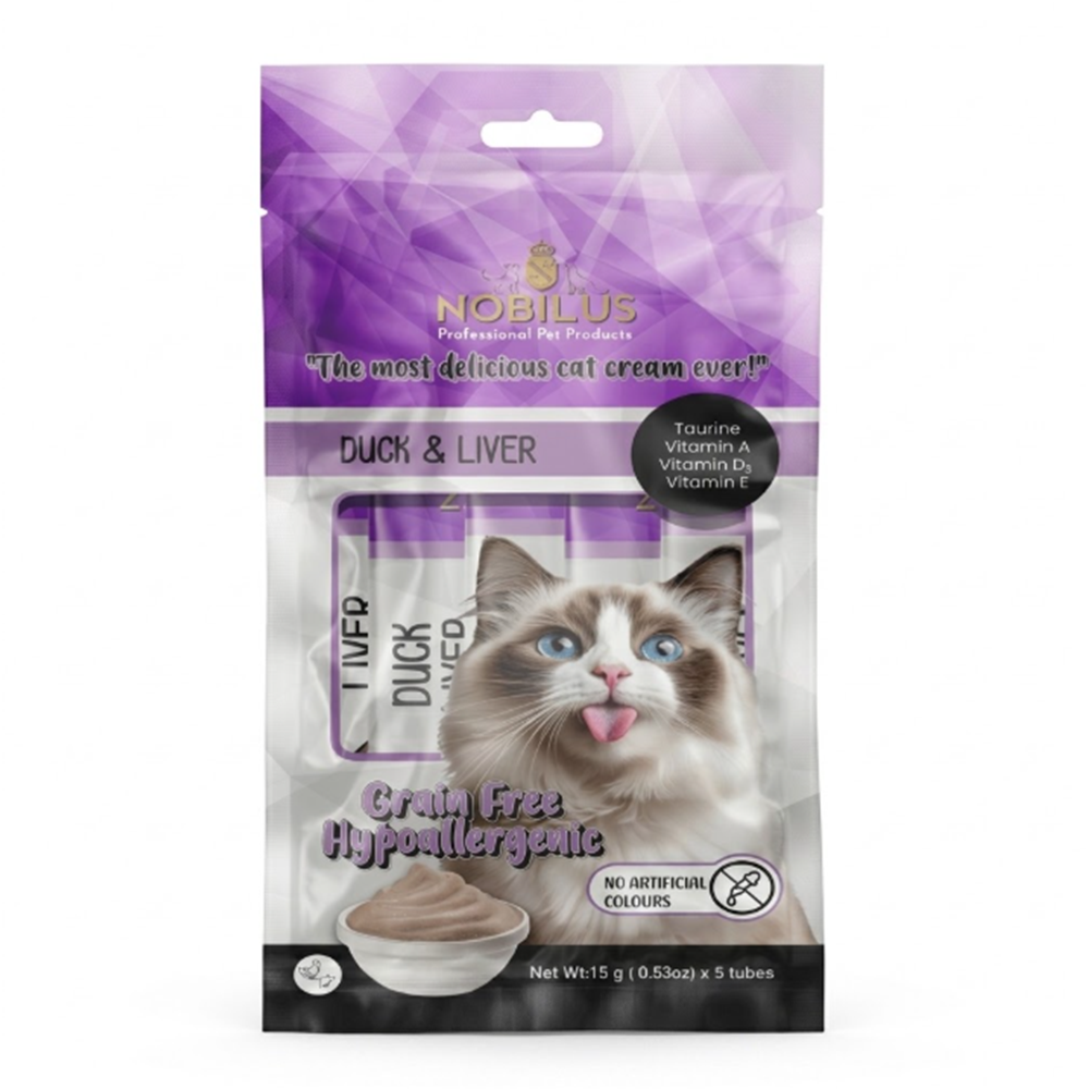 Nobilus Ördek & Ciğerli Kedi Krema Ödülü 5x15 Gr