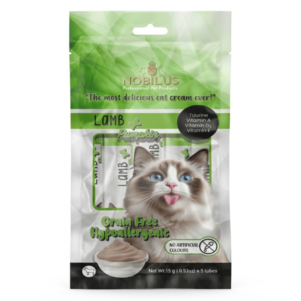 Nobilus Kuzu & Balkabaklı Kedi Krema Ödülü 5x15 Gr