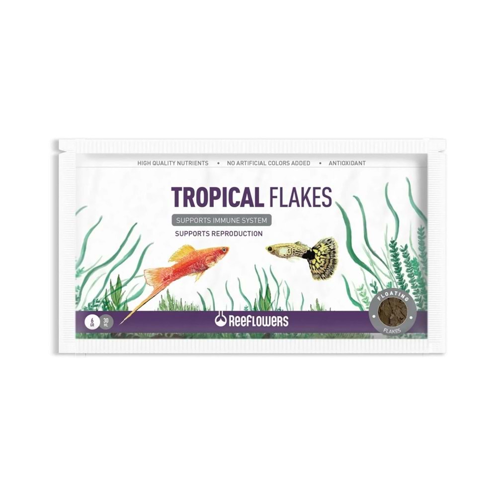 Reeflowers Tropical Flakes Balık Yemi 6 Gr
