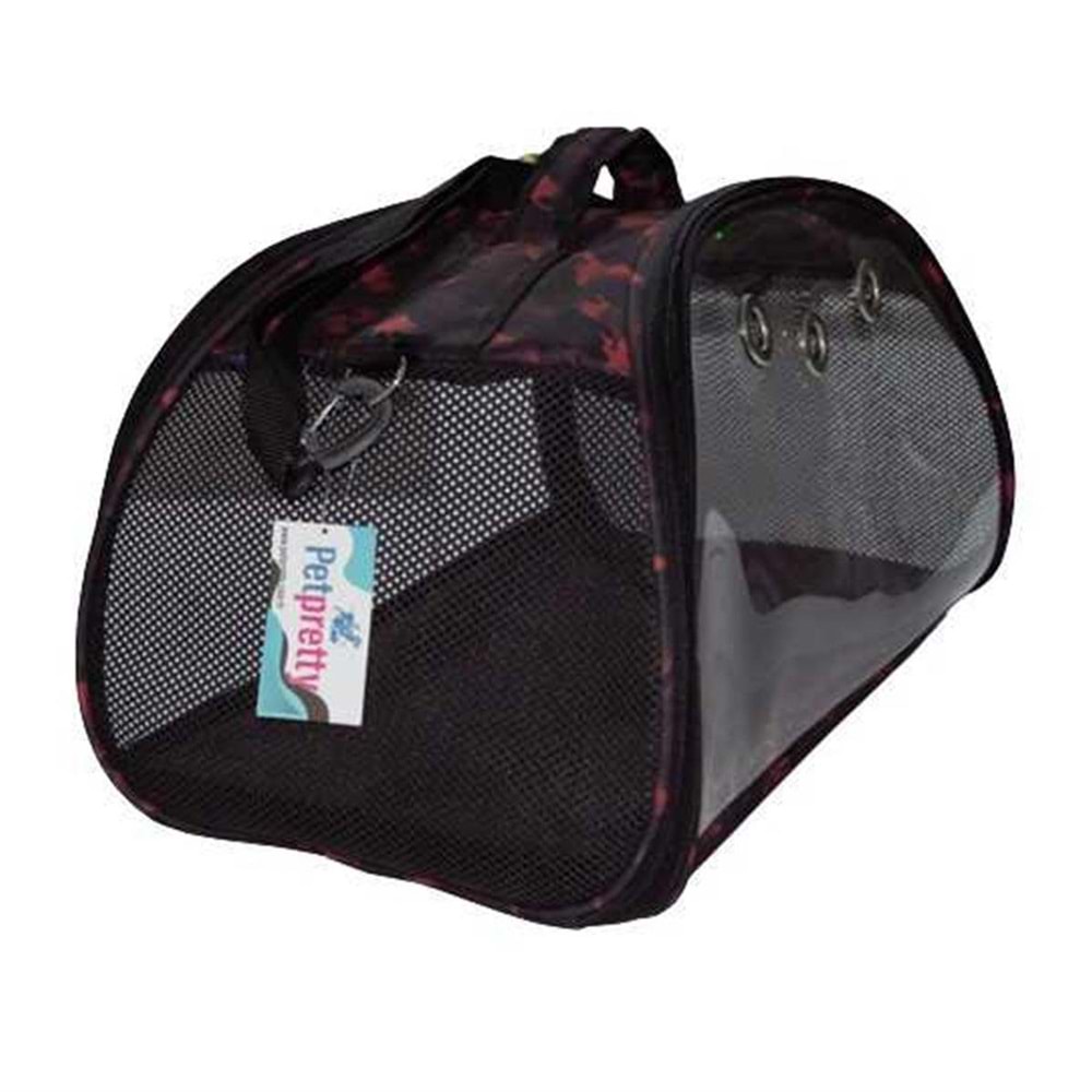 Pet Pretty Şeffaf Çanta Gri Kamuflaj 50x28x28