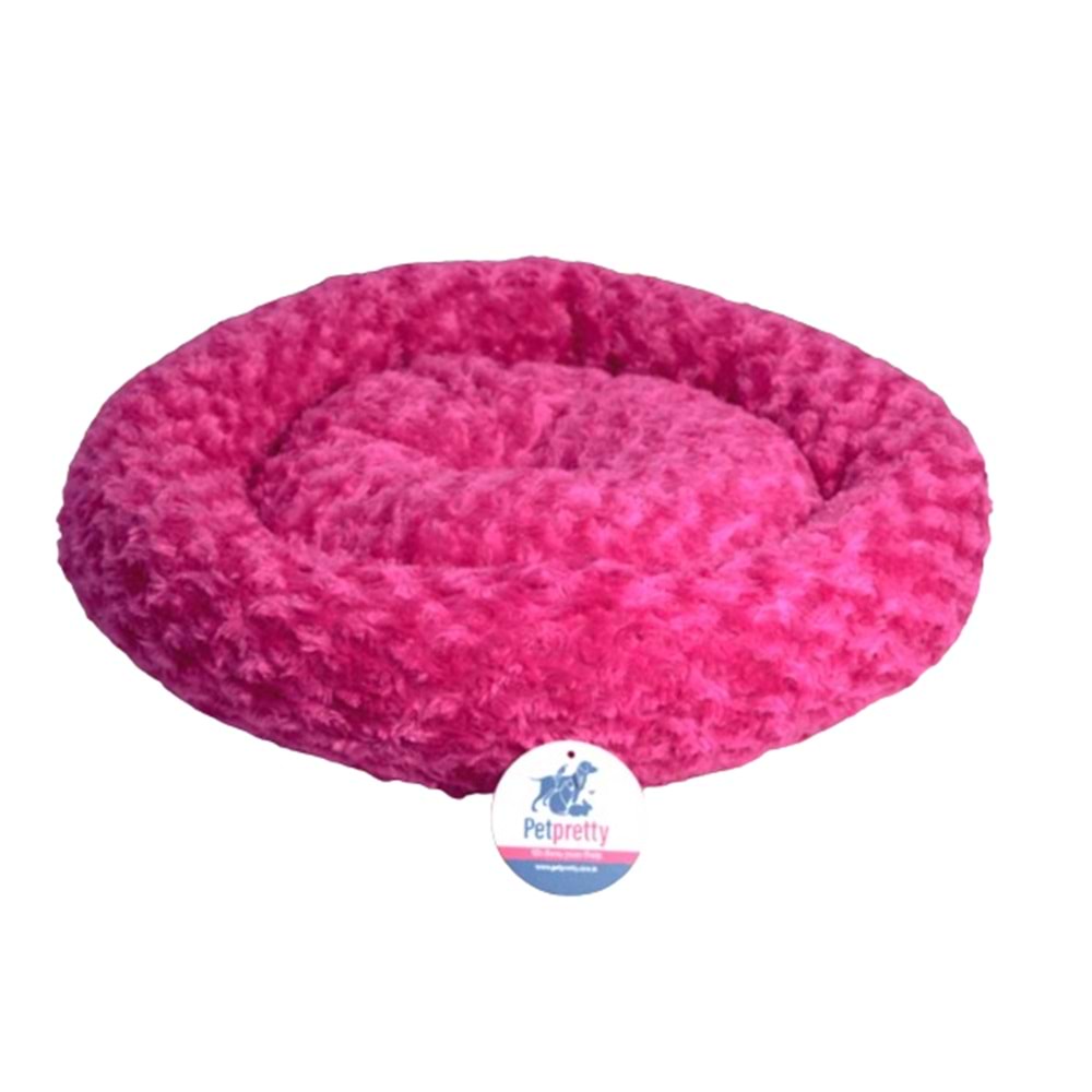 Simit Yatak Peluş Fuşya 55x55 cm