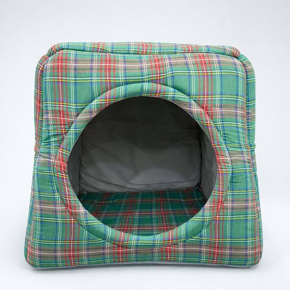 Ekose Üç Fonks. Yuva Yeşil Yatak 42x42x40