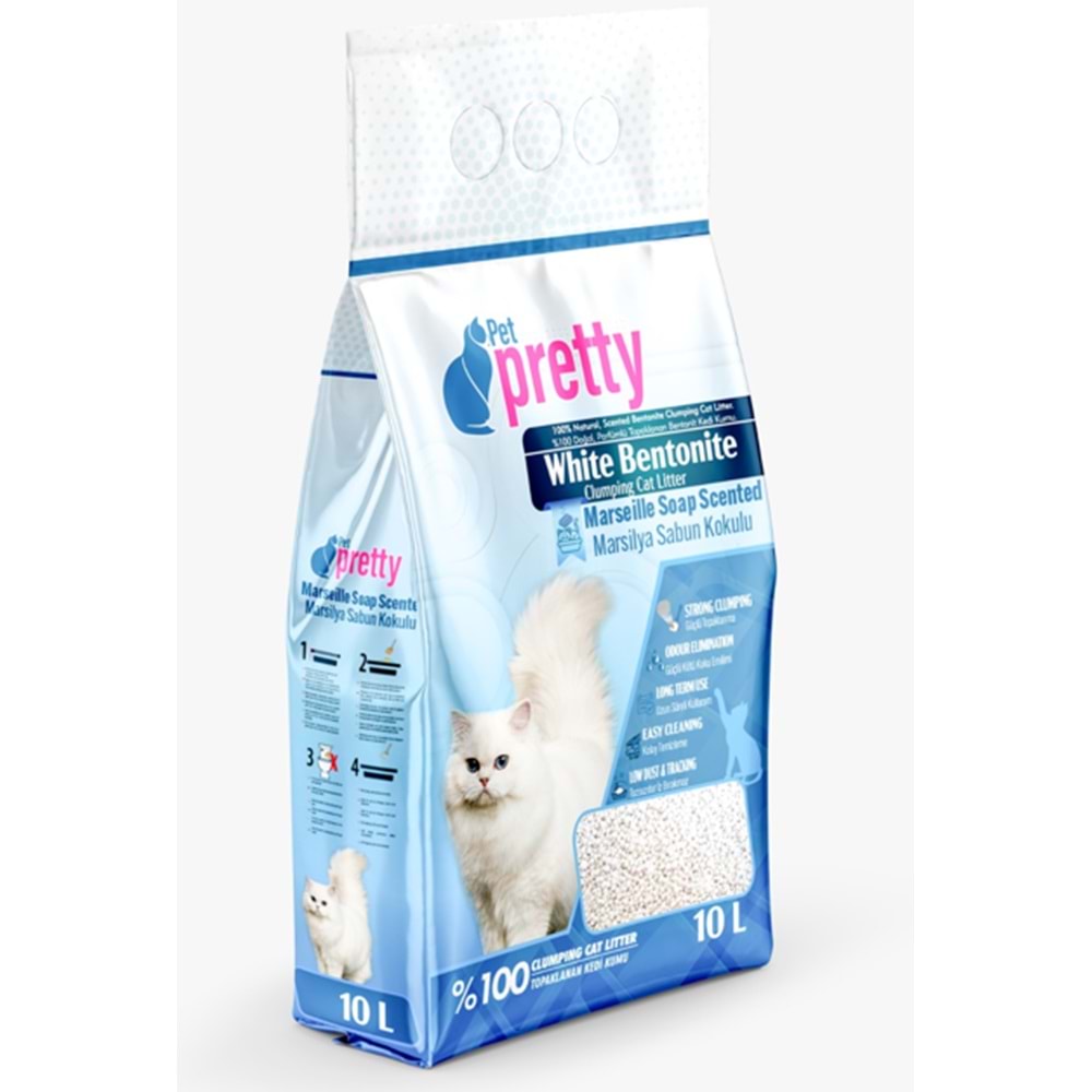 Pet Pretty Kedi Kumu Marseille Sabunlu İnce 10 Lt.