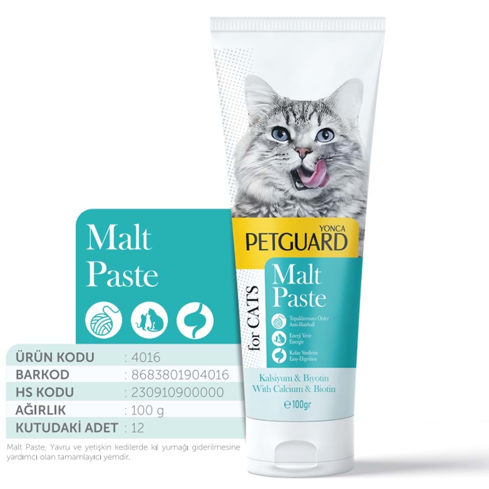 Petguard Malt Paste 100 Gr