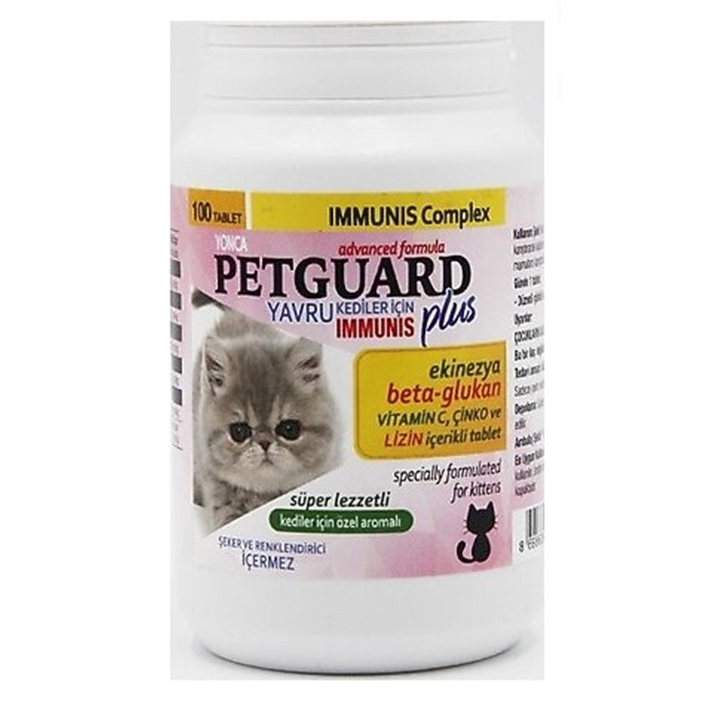 Petguard Plus Immunis Yavru Kediler için 100 Tablet