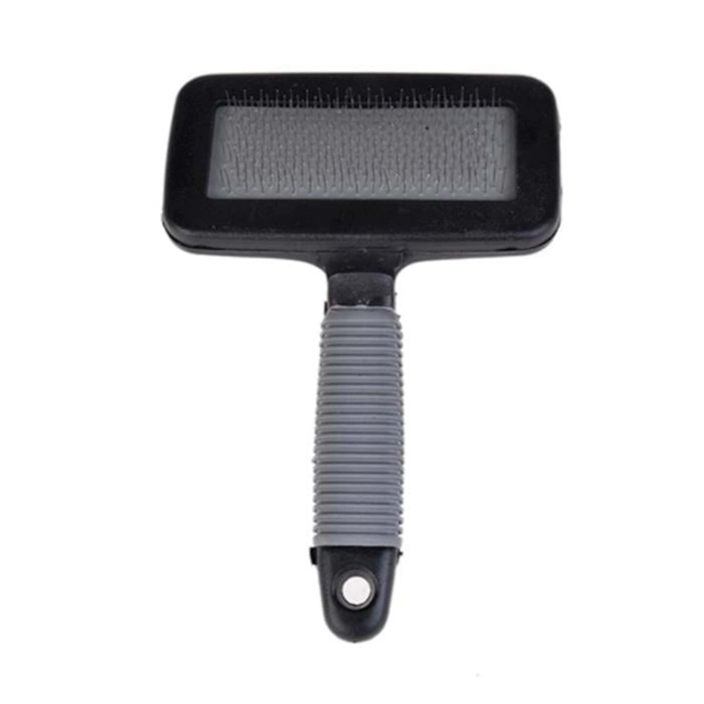 Zampa Silikon Top Başlıklı Kedi ve Köpek Fırçası Medium 14x9cm, Gri