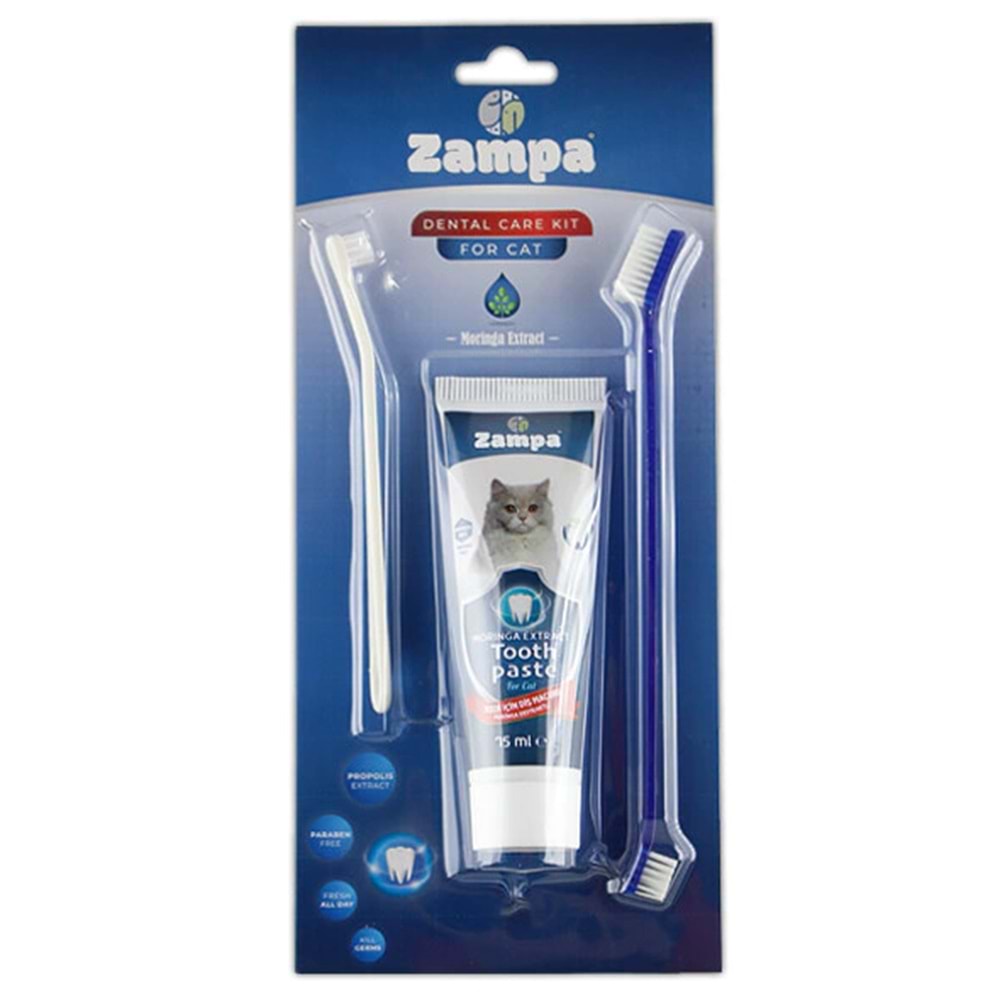 Zampa Kediler için Diş Fırçalama Seti 22 cm - 70gr